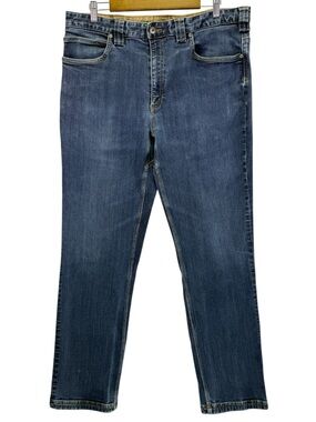 Duluth Ballroom Double Flex Men's Denim Relaxed Fit Blue Jeans Size 38x34